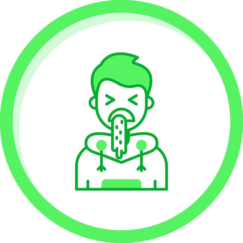 Vomit Green mix Icon vector