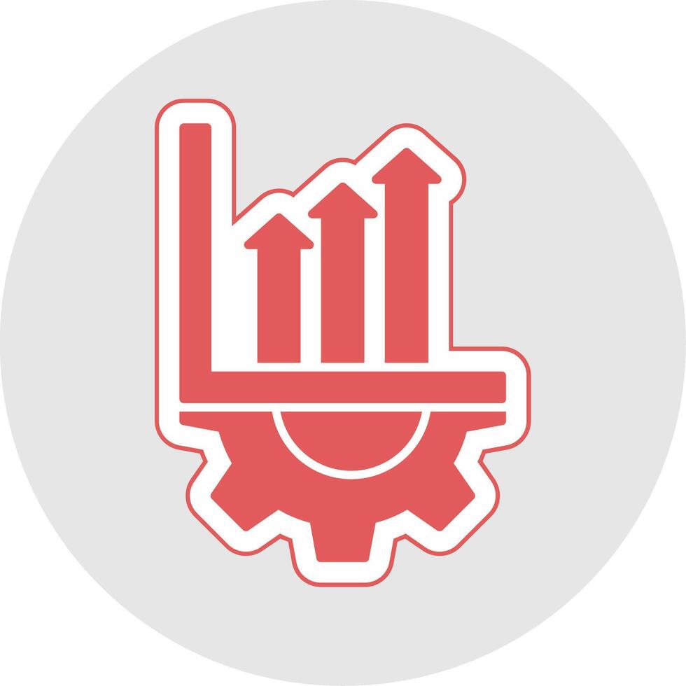 Setting Glyph Multicolor Sticker Icon vector