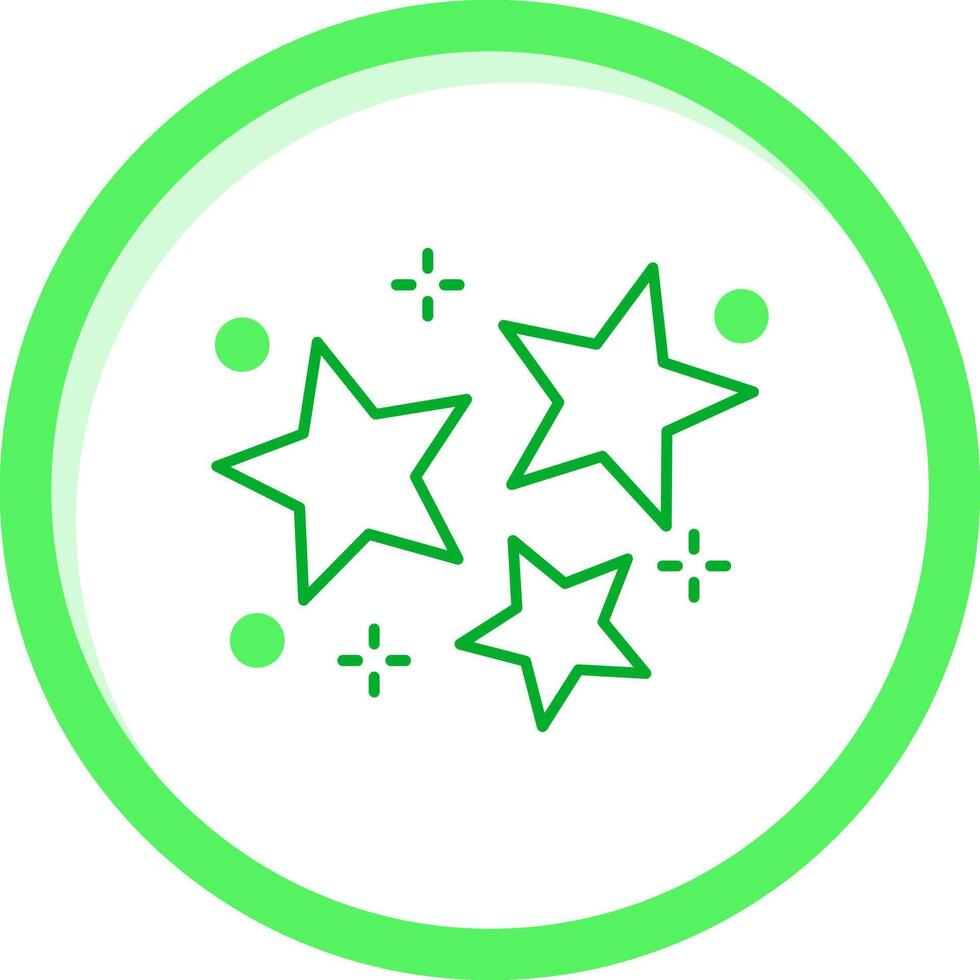 estrella verde mezcla icono vector