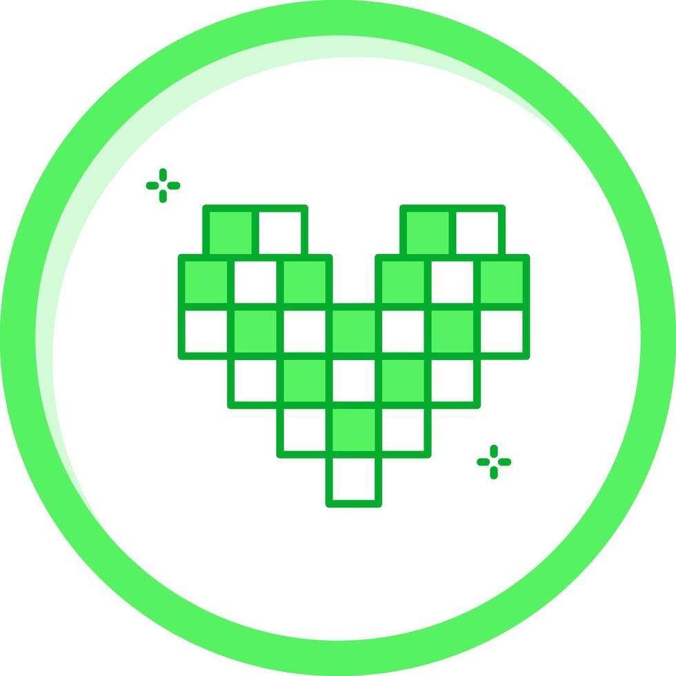 Pixels Green mix Icon vector