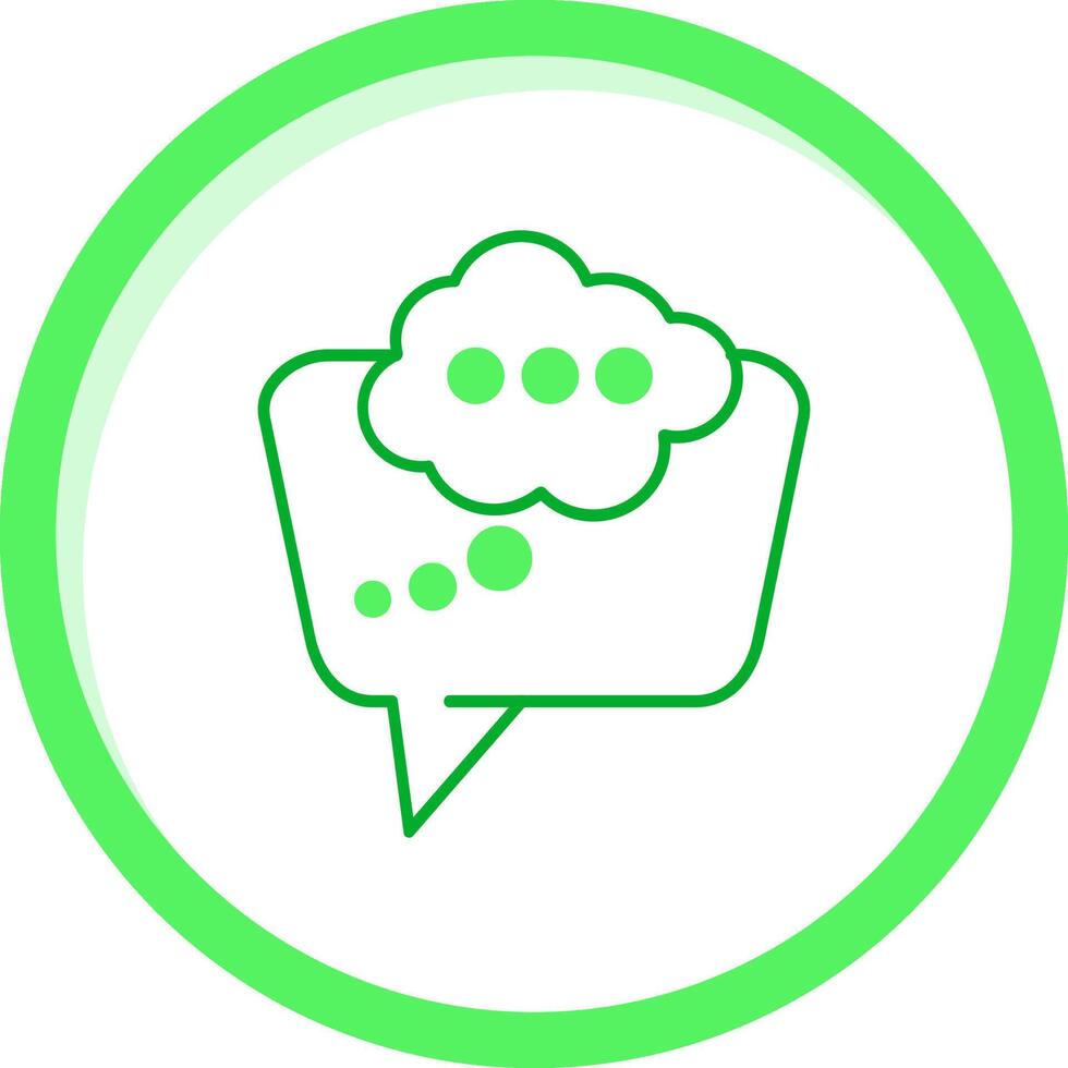 Thinking Green mix Icon vector