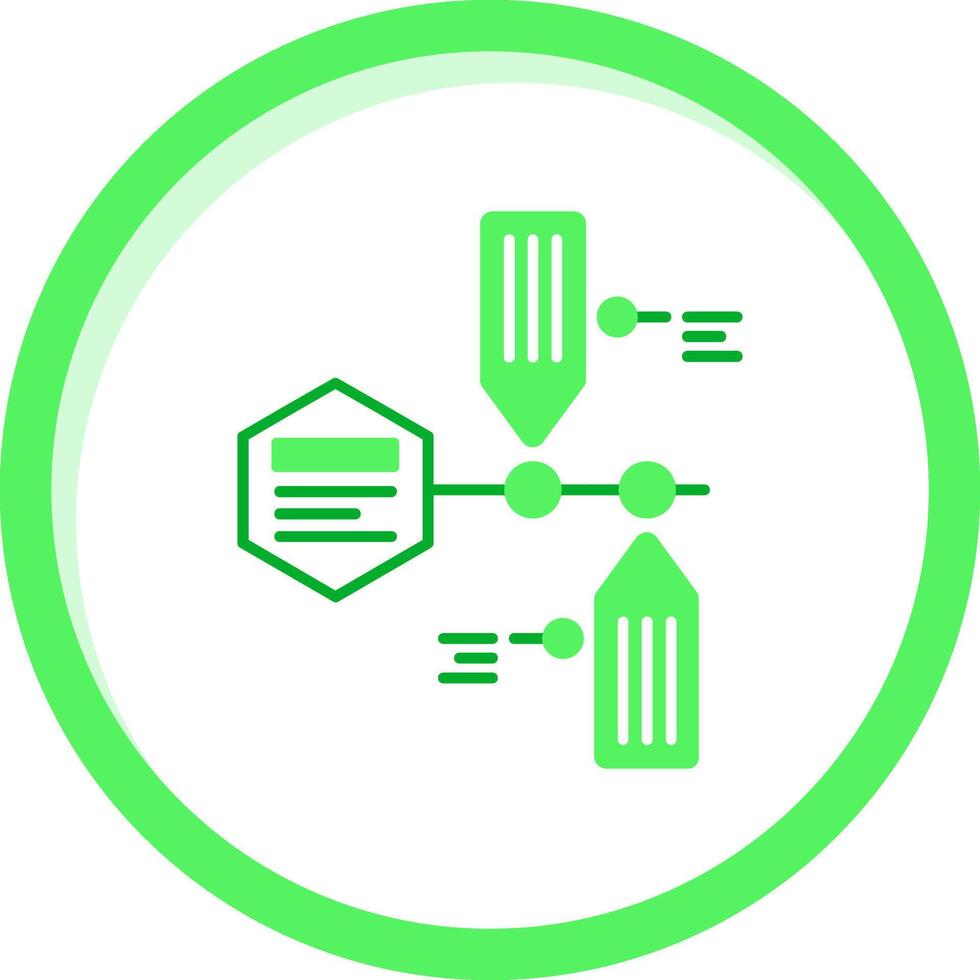 Timeline Green mix Icon vector