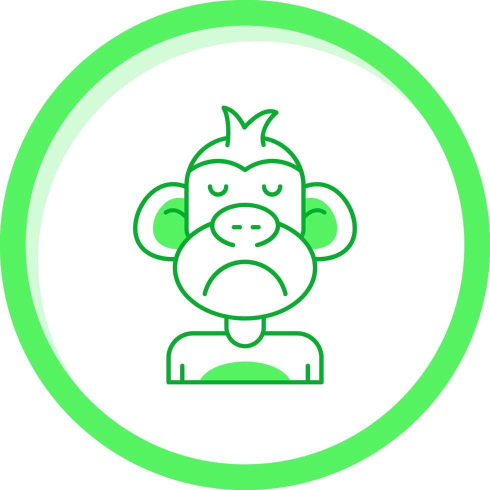 Sad Green mix Icon vector
