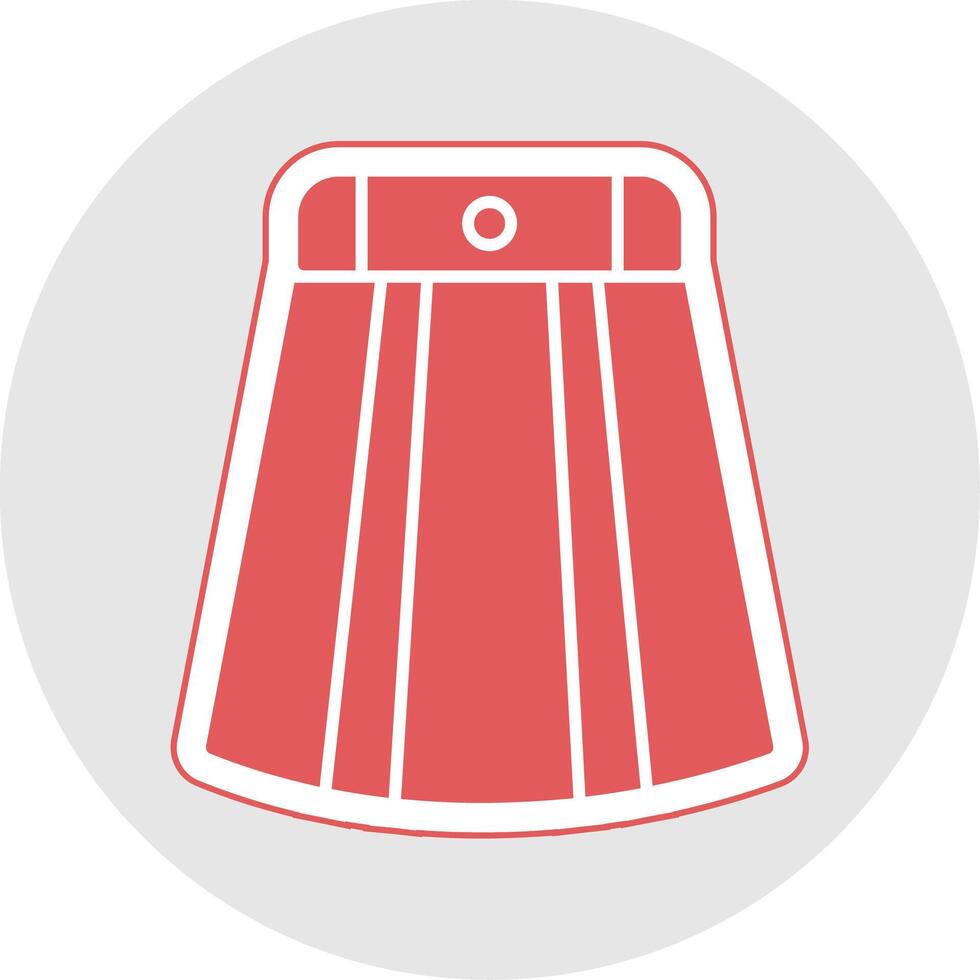 Long Skirt Glyph Multicolor Sticker Icon vector
