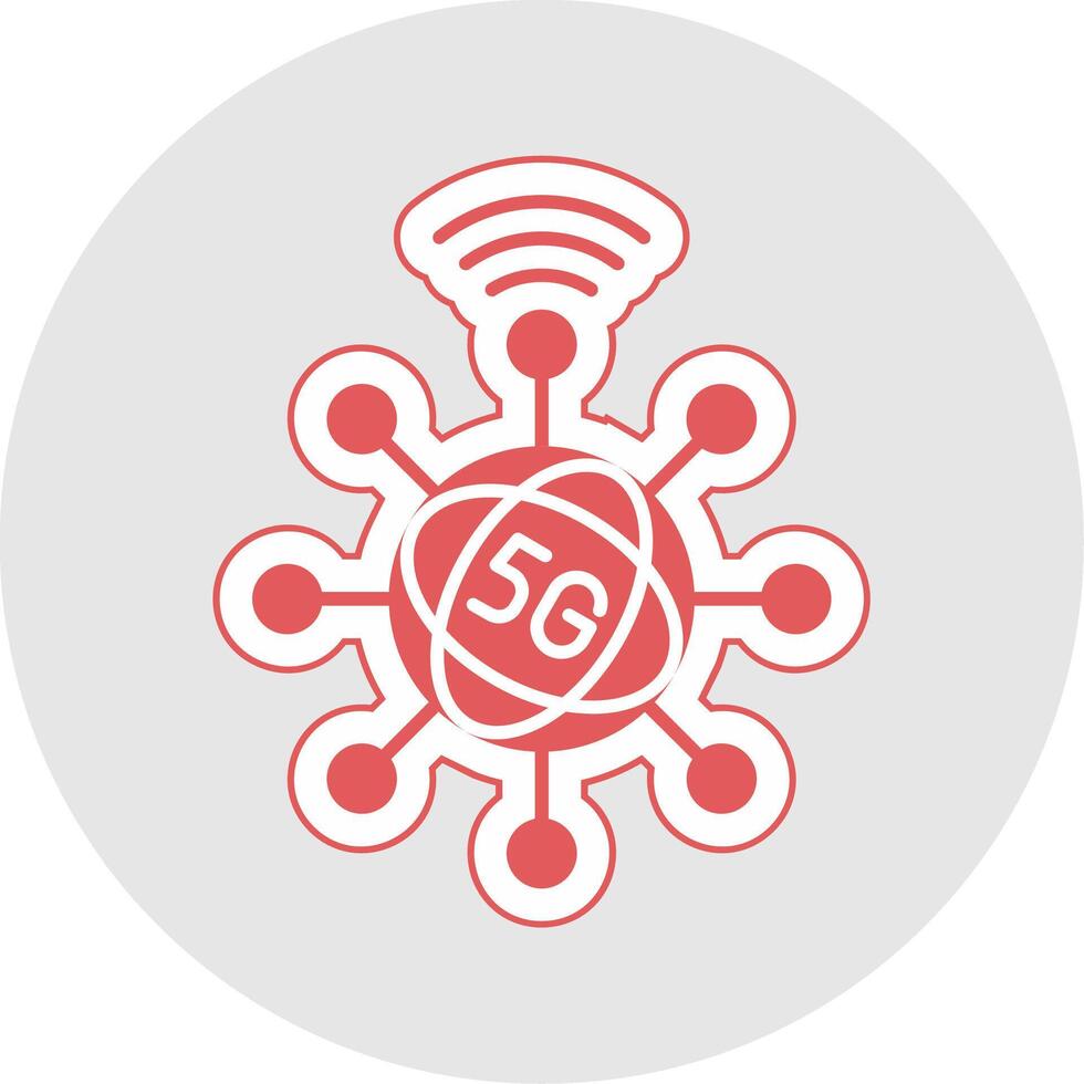 Connection Glyph Multicolor Sticker Icon vector