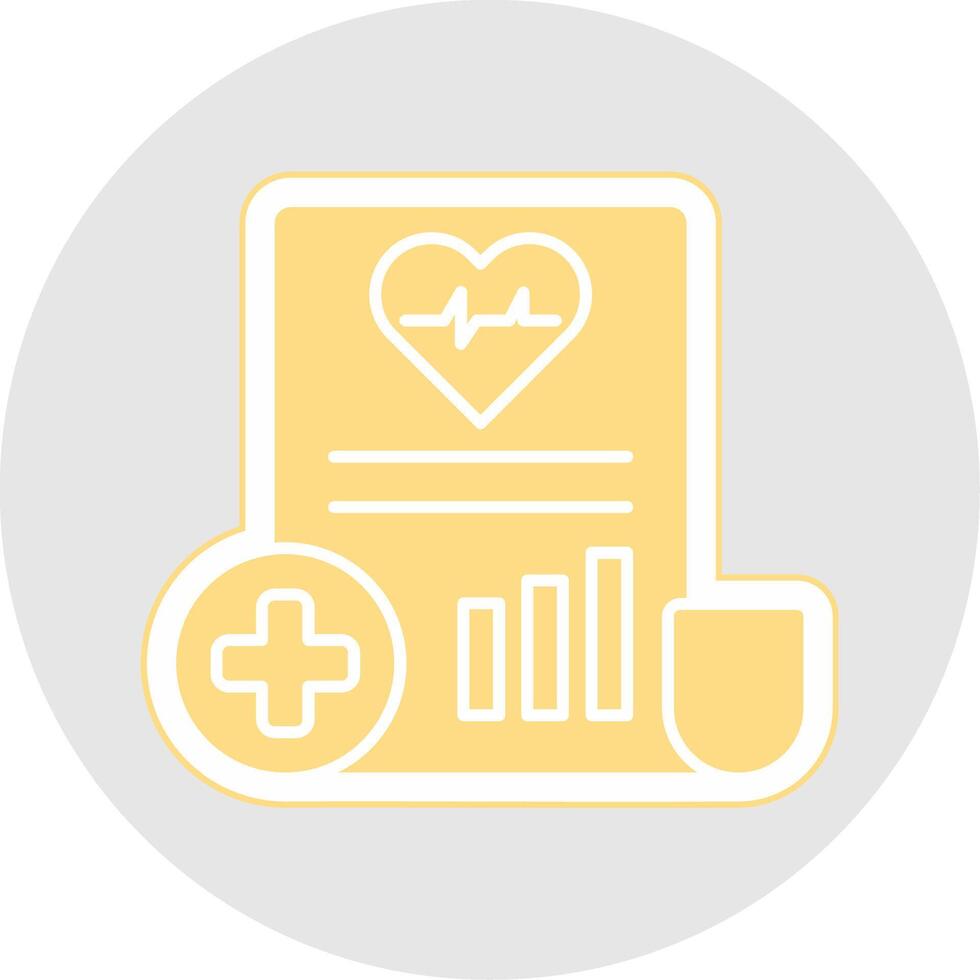 Medical Report Glyph Multicolor Sticker Icon vector