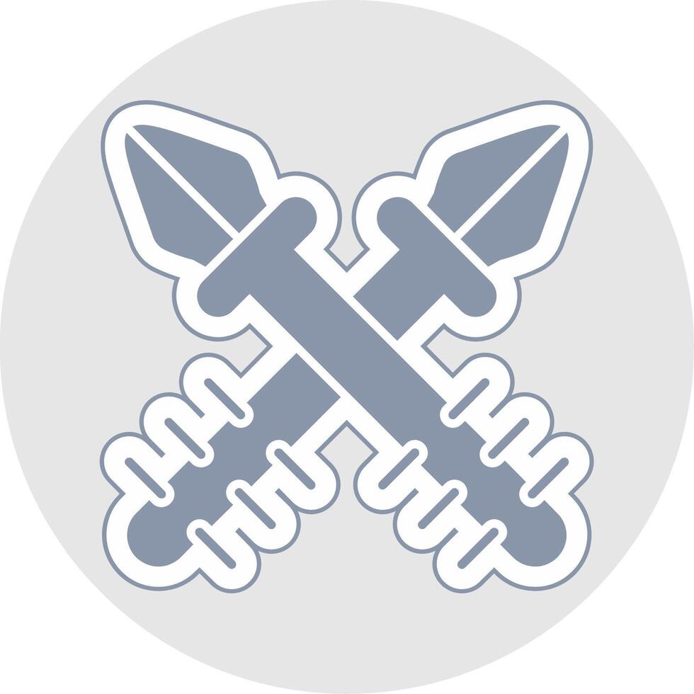 Harpoon Glyph Multicolor Sticker Icon vector