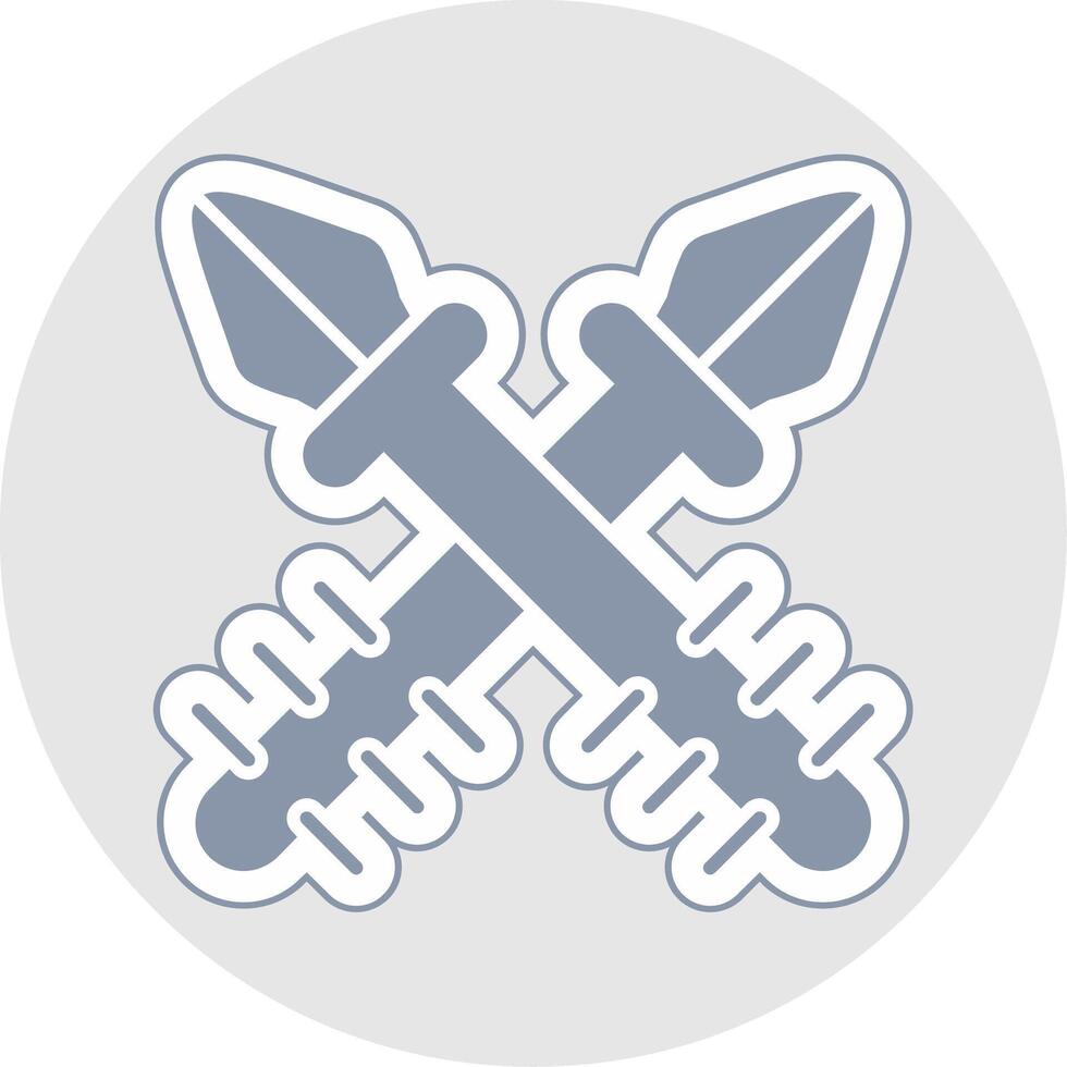 Harpoon Glyph Multicolor Sticker Icon vector