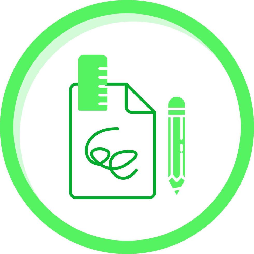 Draft Green mix Icon vector
