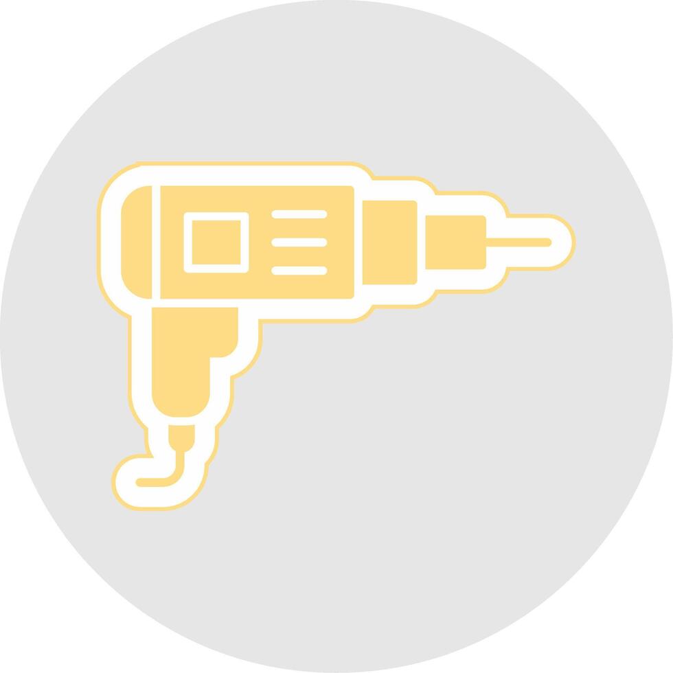 Driller Glyph Multicolor Sticker Icon vector