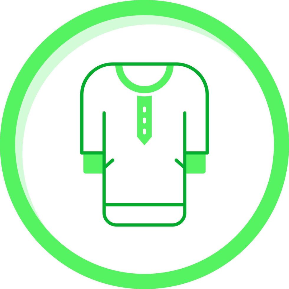 ropa verde mezcla icono vector