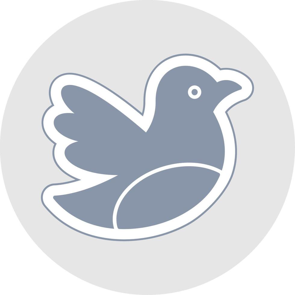 Bird Glyph Multicolor Sticker Icon vector