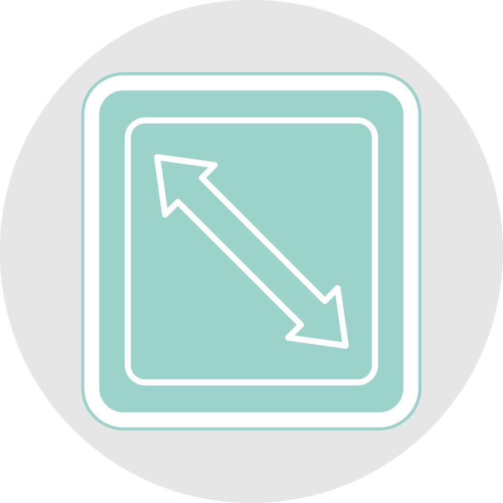 Right Down Glyph Multicolor Sticker Icon vector