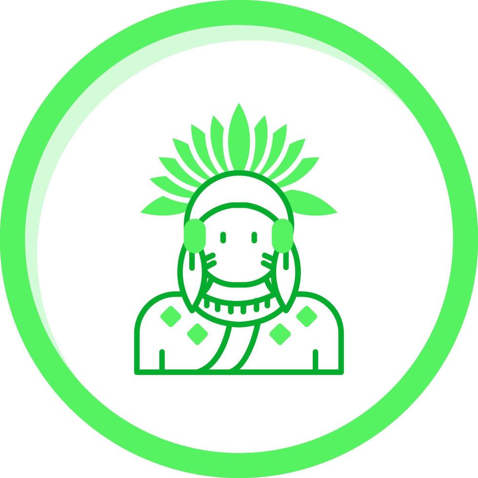 Indian Green mix Icon vector