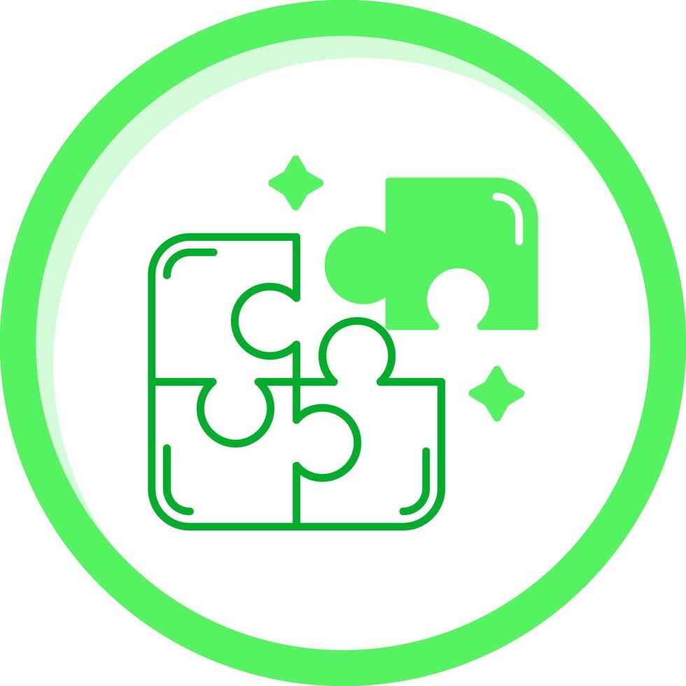 Puzzle Green mix Icon vector