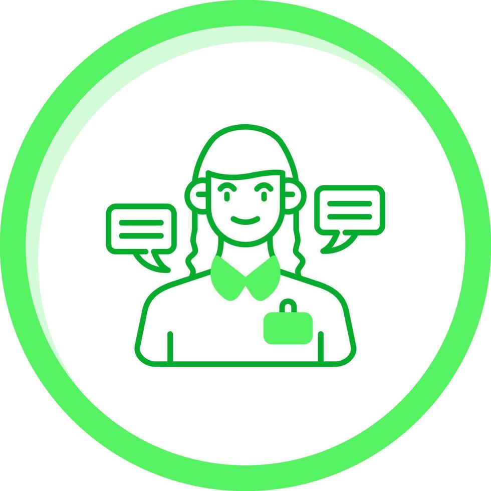 Public relation Green mix Icon vector