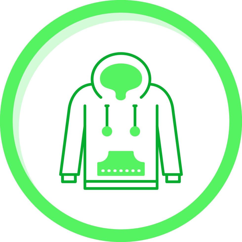 Hoodie Green mix Icon vector