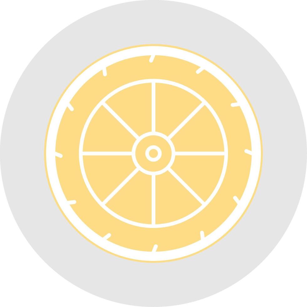Wheel Glyph Multicolor Sticker Icon vector