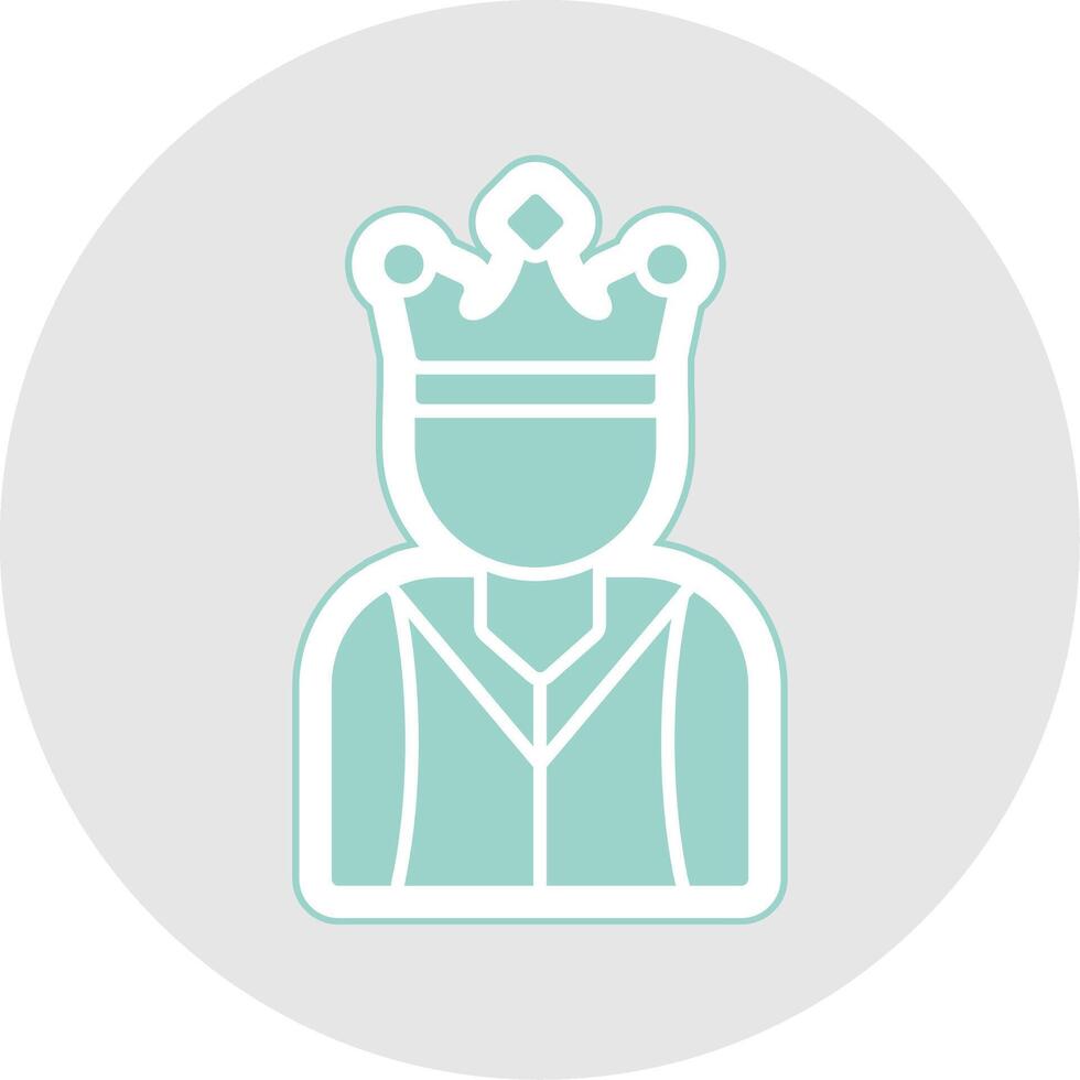 Prince Glyph Multicolor Sticker Icon vector
