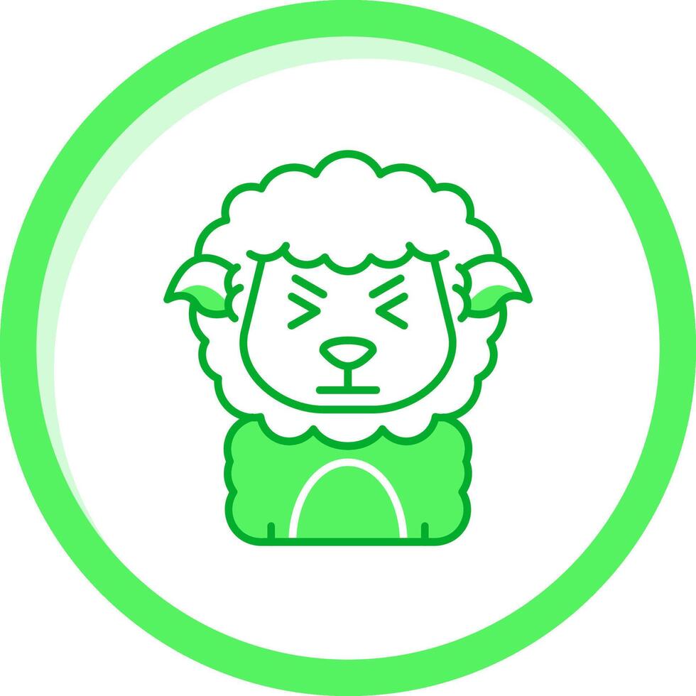 enojado verde mezcla icono vector