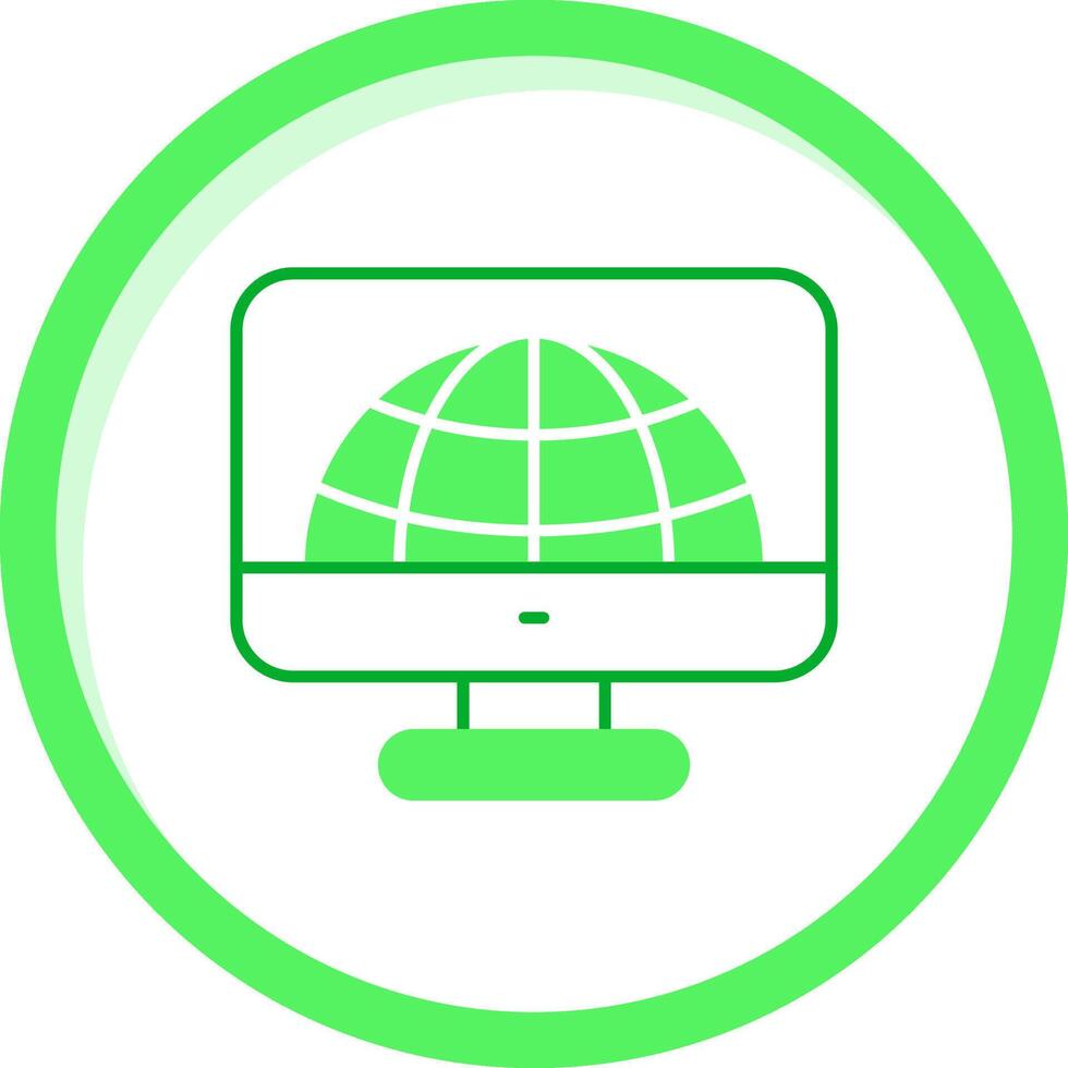 Monitor Green mix Icon vector