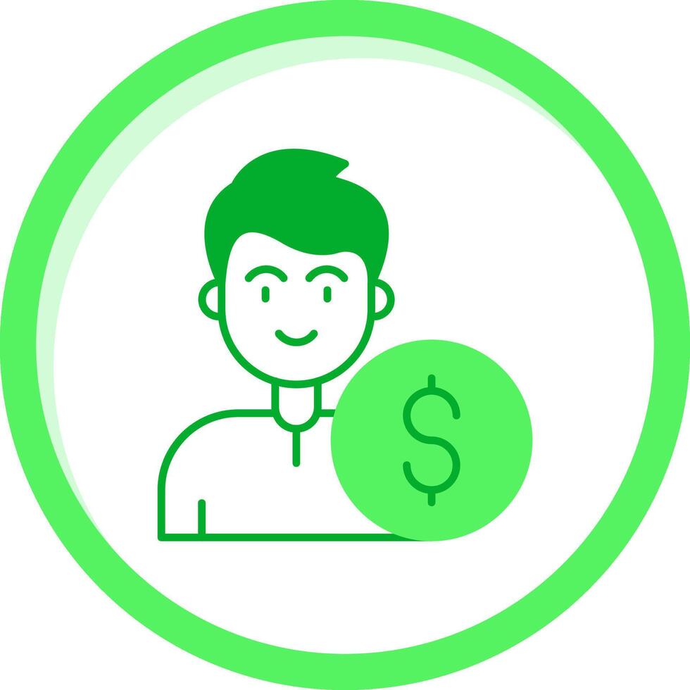 Dollar Green mix Icon vector