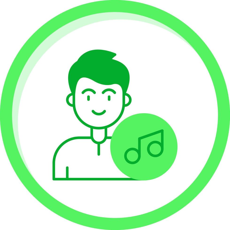 Music Green mix Icon vector