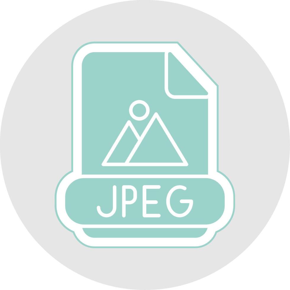 Jpeg Glyph Multicolor Sticker Icon vector