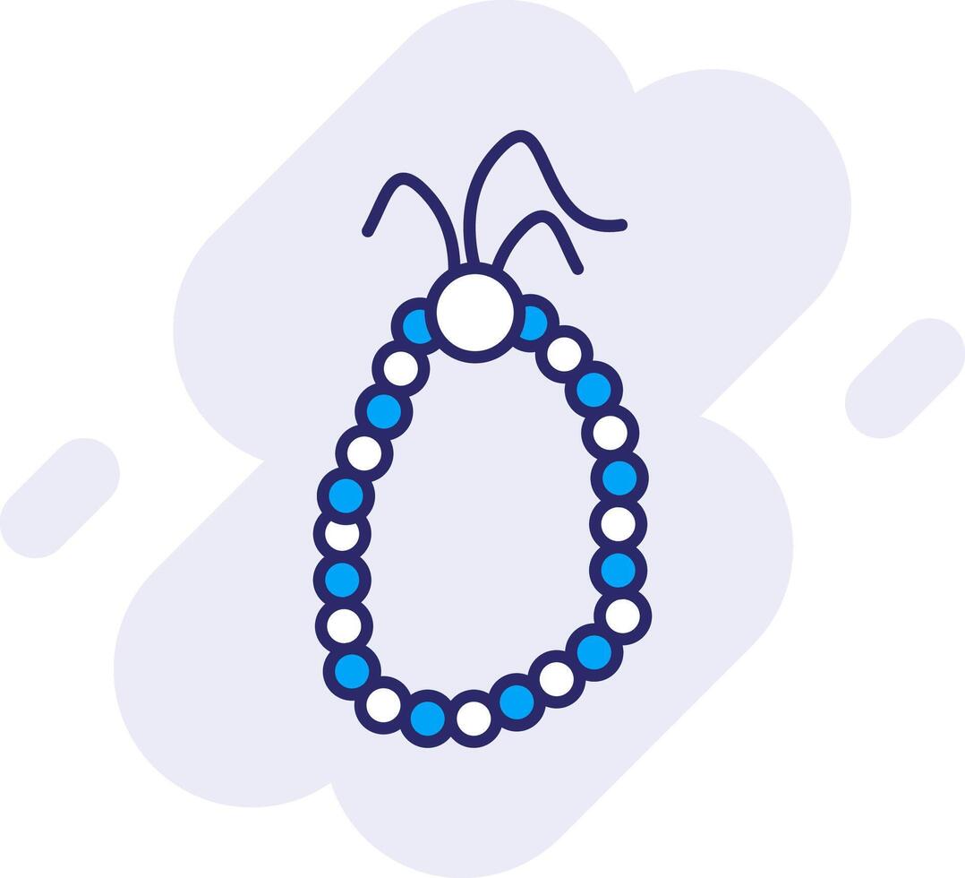 Prayer Beads Line Filled Backgroud Icon vector