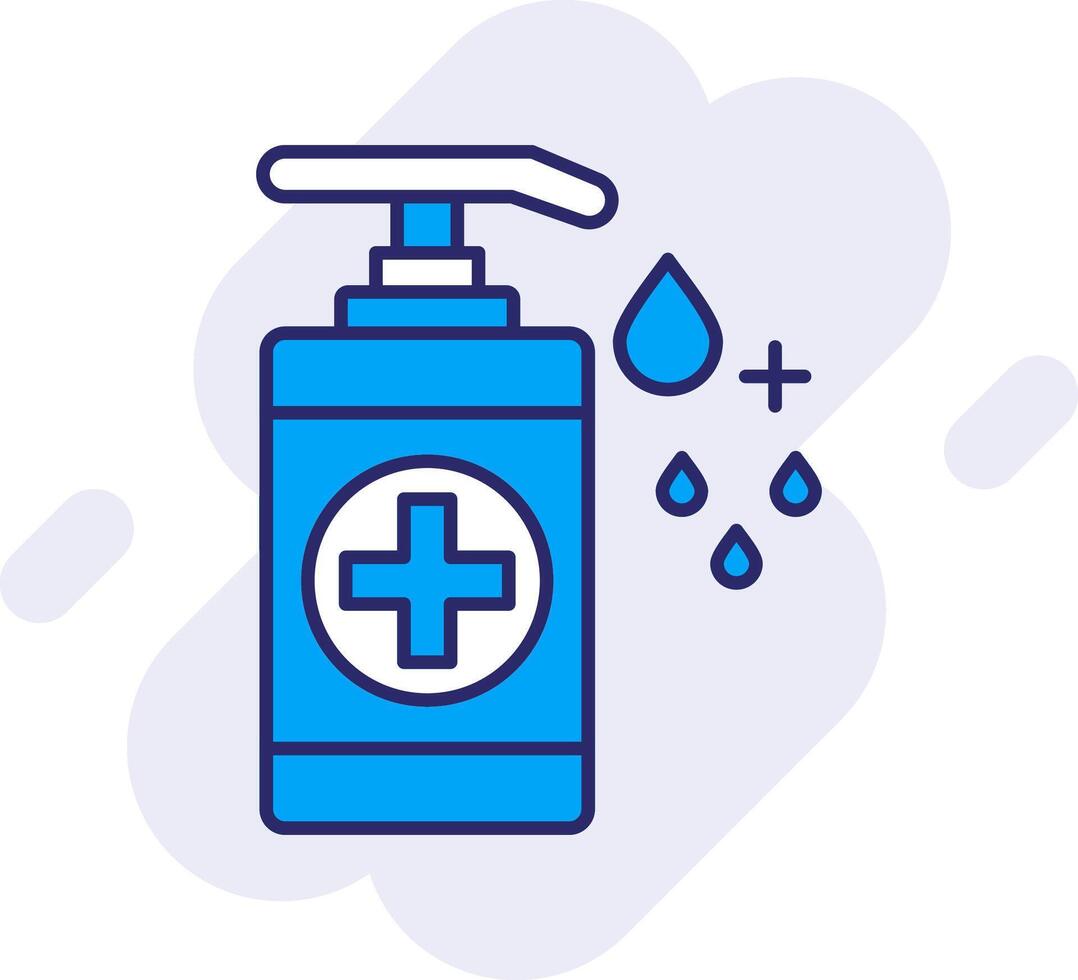 Hand Sanitizer Line Filled Backgroud Icon vector