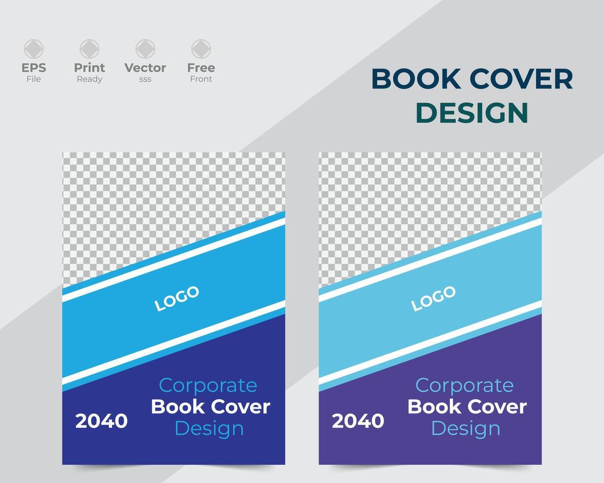 Modern and creative book cover design template. vector