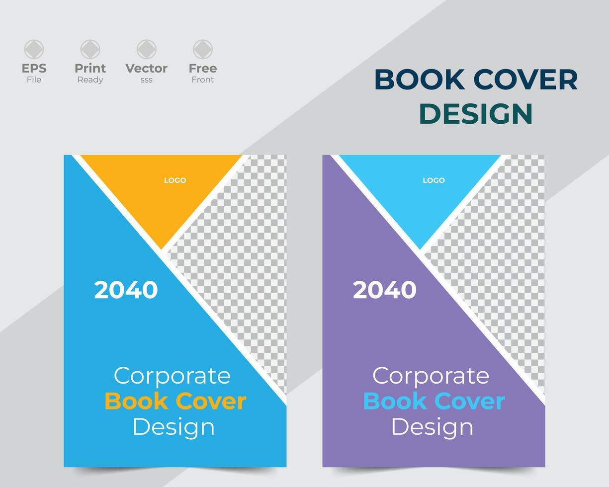 vector modern book cover design and company annual report