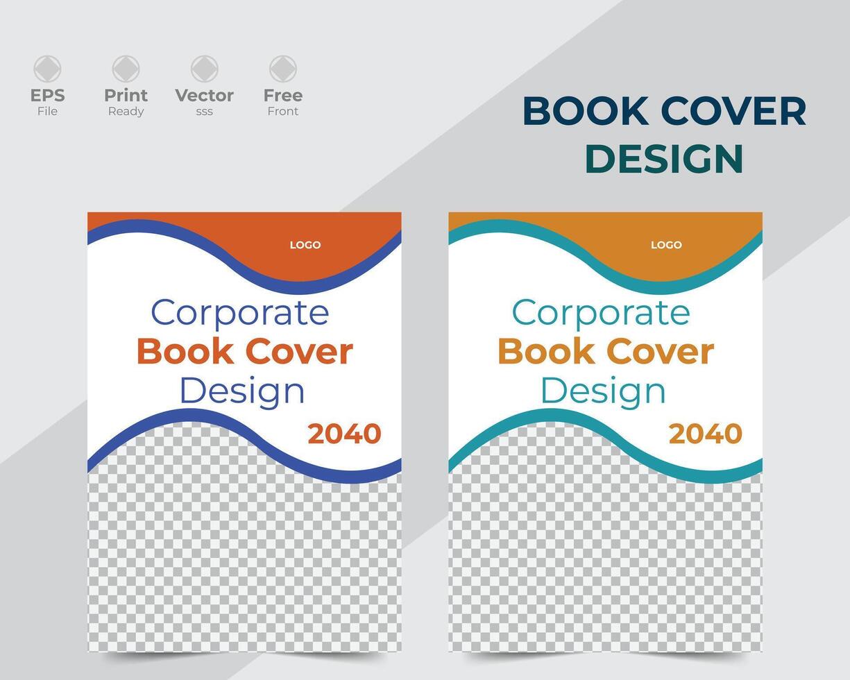 vector modern book cover design and company annual report