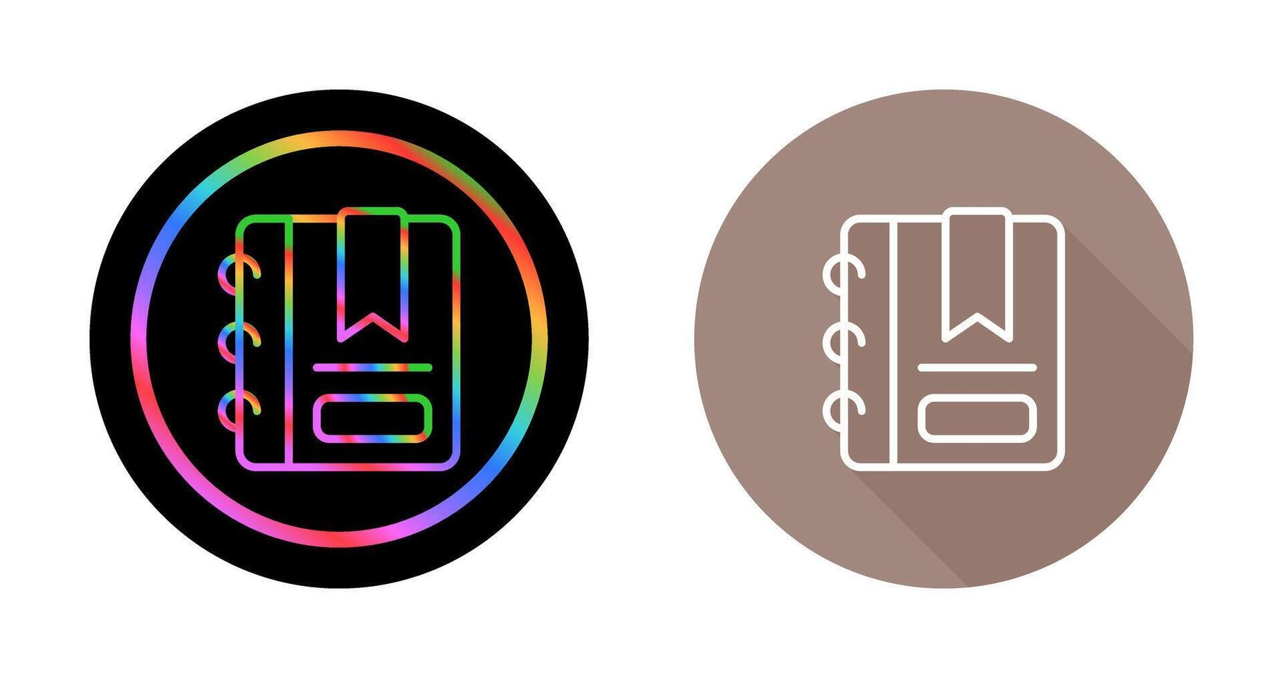 Writing pad with bookmark Vector Icon