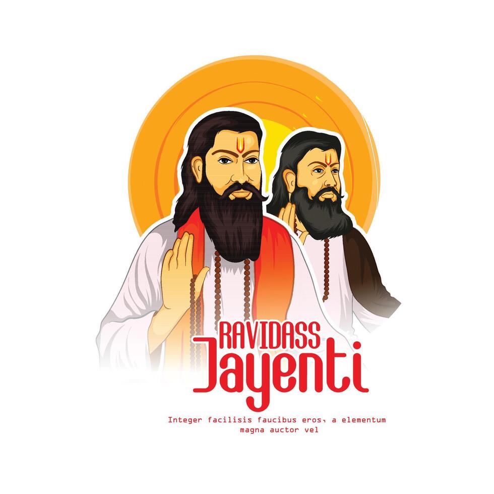 ilustración vectorial de guru ravidas jayanti vector