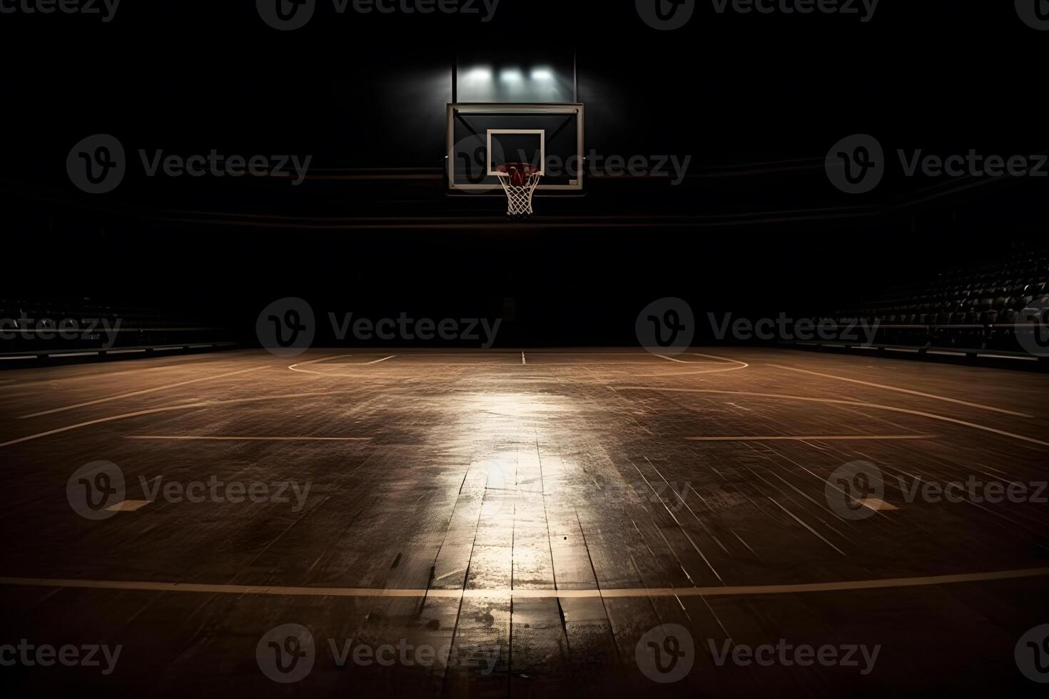 AI generated Basketball stadium inside view. Neural network AI generated photo