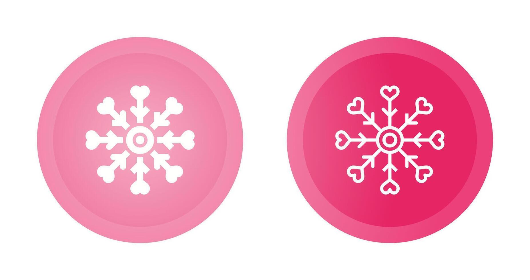 Love snowflake Vector Icon