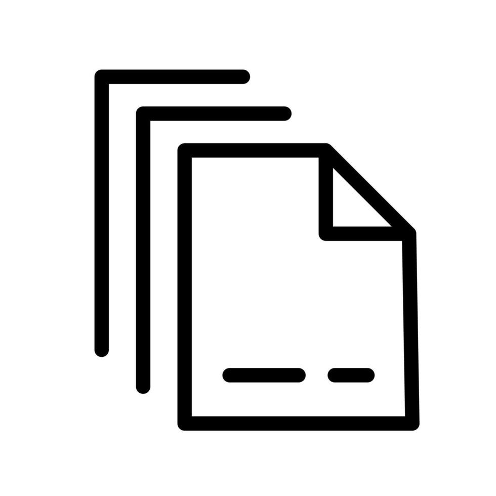 Vector black line icon reproduce files isolated on white background