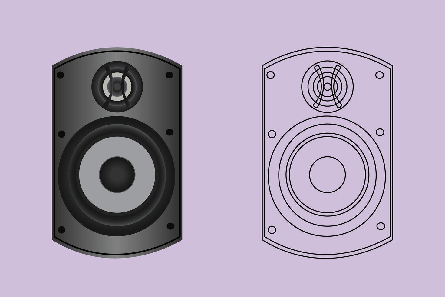 altavoz música bajo. sonido electrónico equipo icono vector ilustración