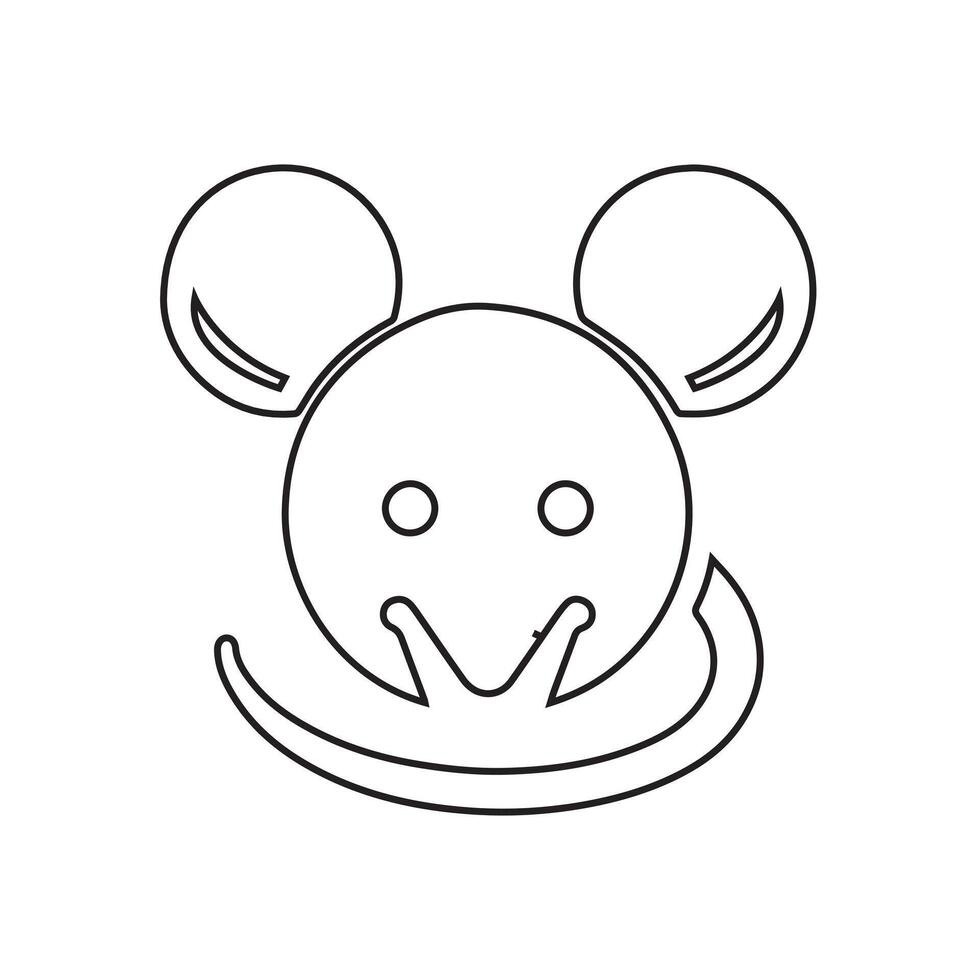 Rat icon art vector illustration