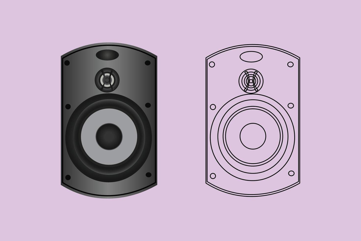 speaker music bass. sound electronic equipment icon vector illustration