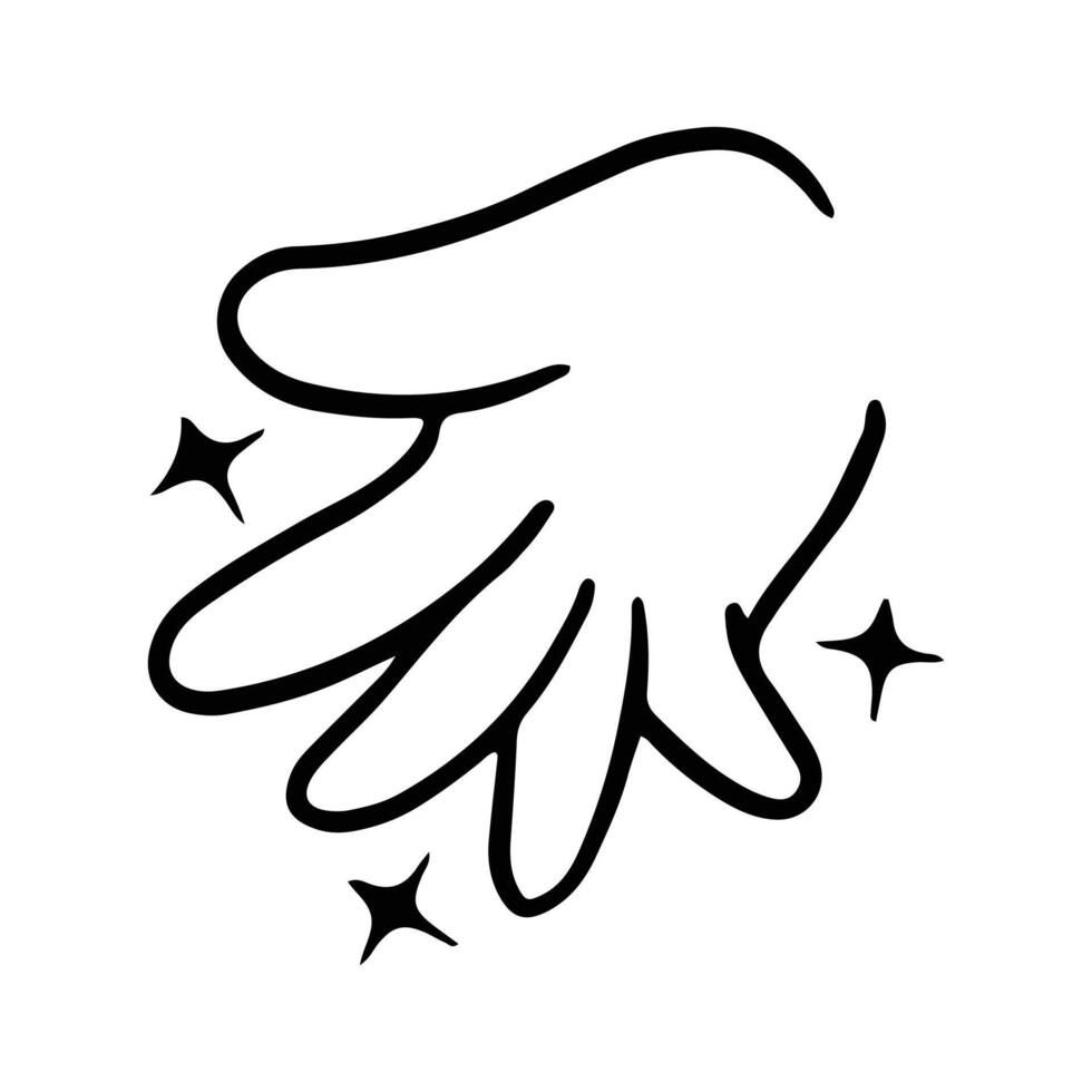 Kawaii Hand Gestures Sign and Symbol Isolated In White Background. Cute doodle cartoon hand design. suitable for stickers, children's books and cartoon elements vector