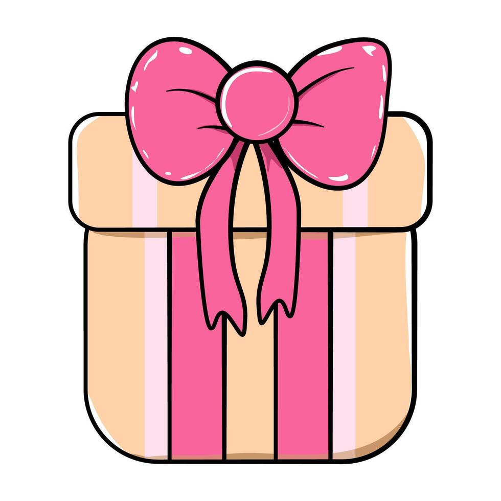 Cartoon gift box vector isolated