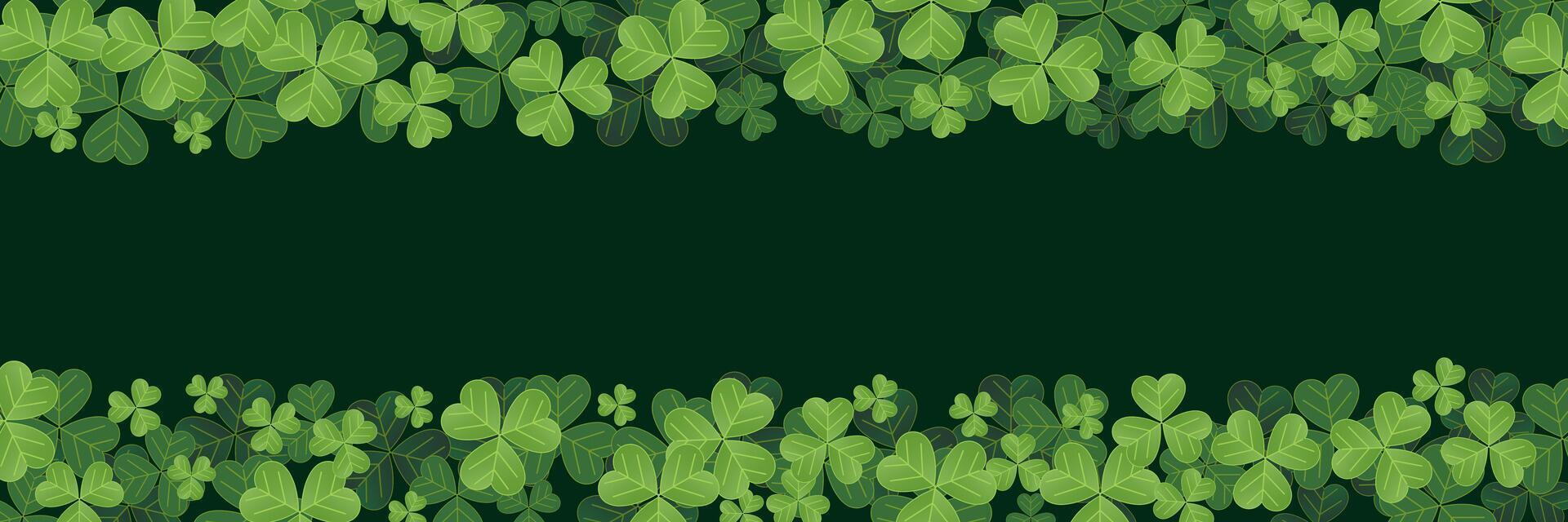 Elegant Saint Patrick's Day Background with clover leaves, for banner, flyer, poster, sales, etc vector