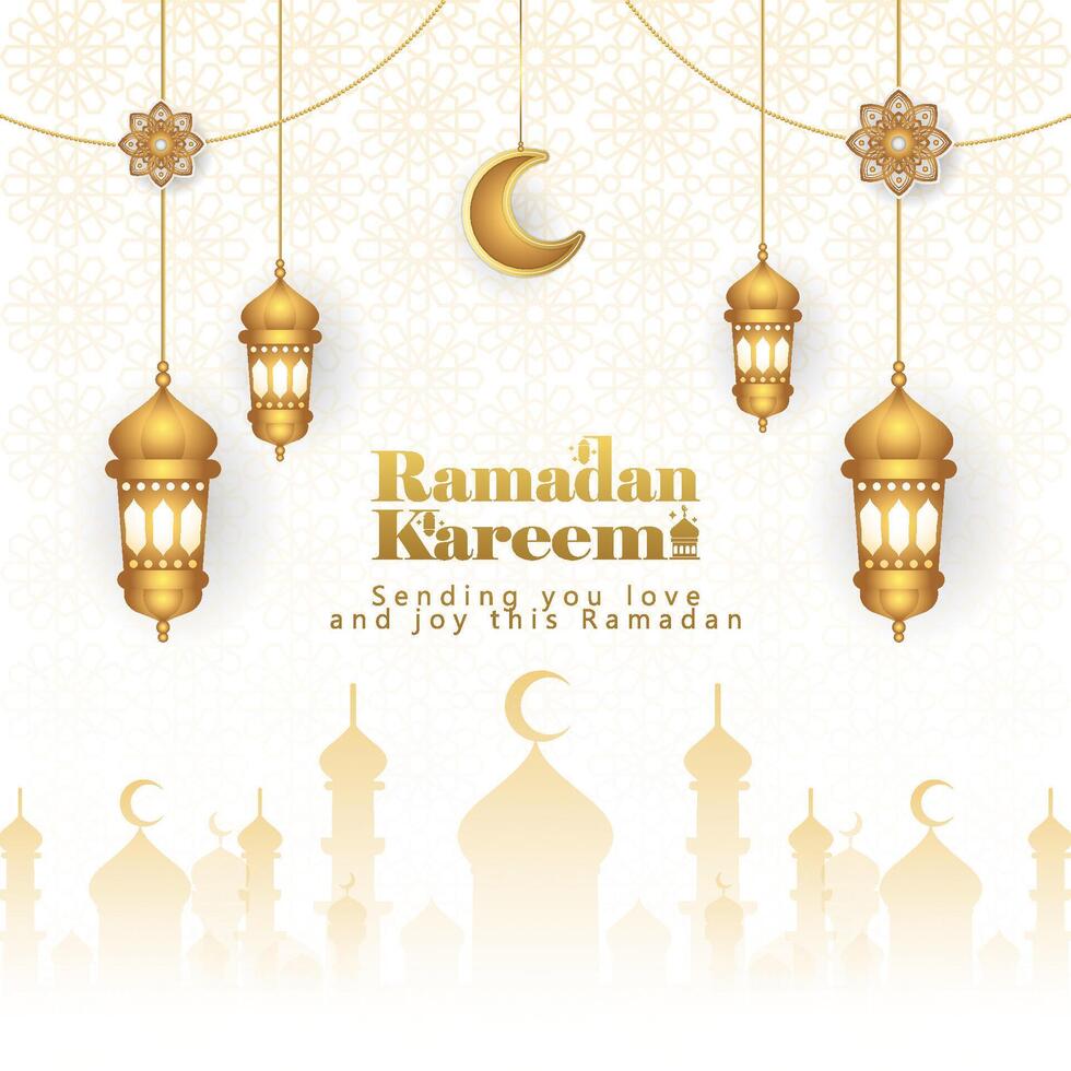 Elegant Ramadan Kareem Background, for poster, frame concept, flyer, poster. vector