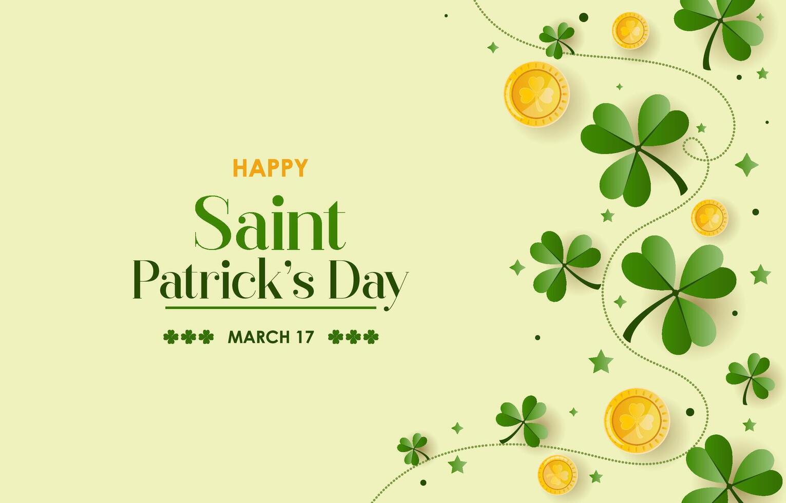 Elegant Saint Patrick's Day Background, for banner, flyer, poster, sales, etc vector