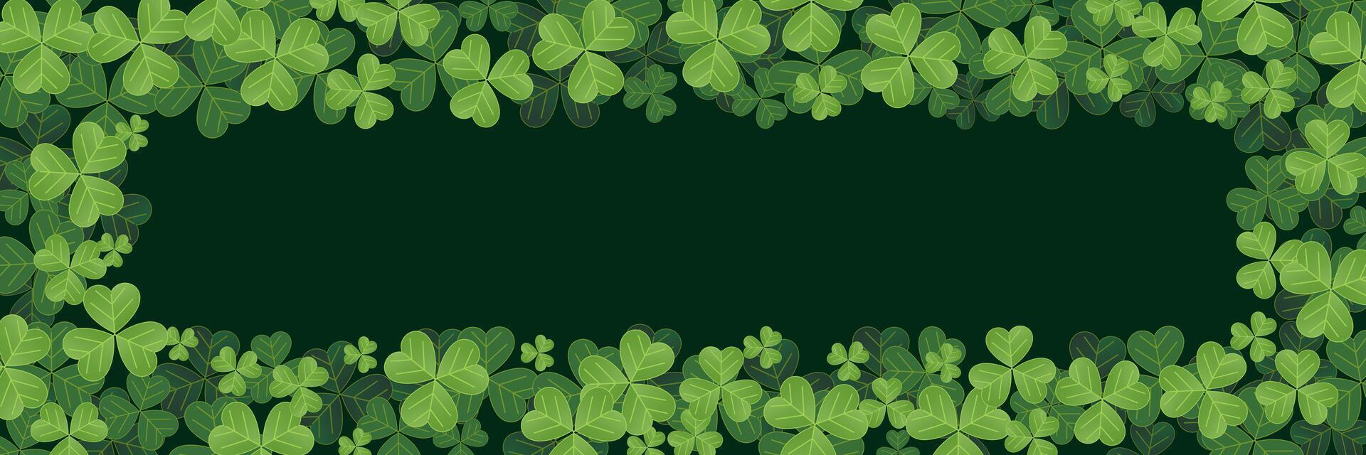 Elegant Saint Patrick's Day Background with clover leaves, for banner, flyer, poster, sales, etc vector