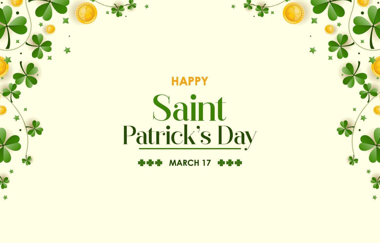 Elegant Saint Patrick's Day Background, for banner, flyer, poster, sales, etc vector