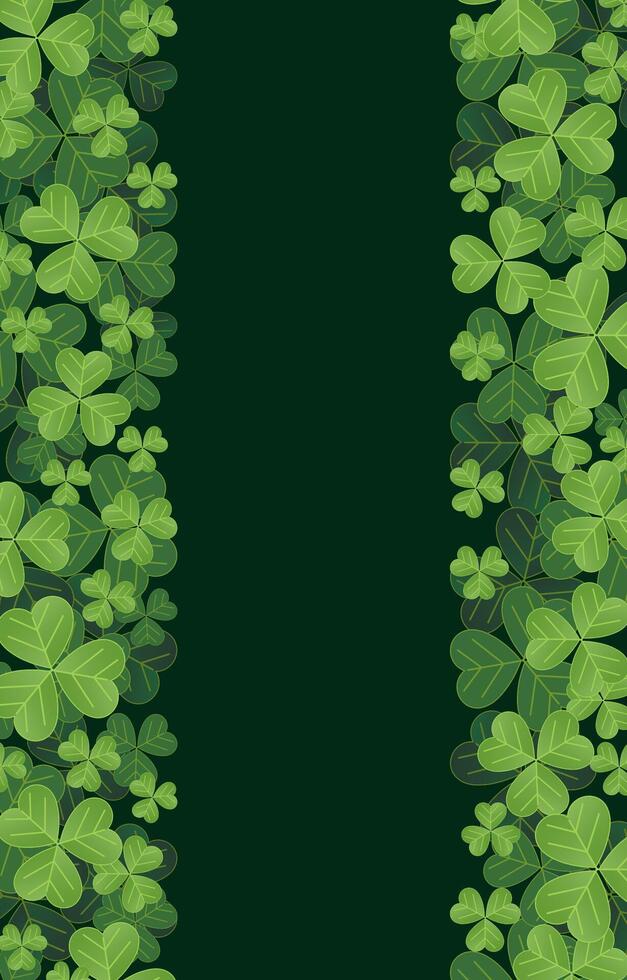 Elegant Saint Patrick's Day Background with clover leaves, for banner, flyer, poster, sales, etc vector