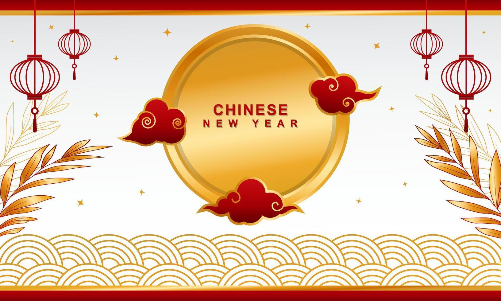 Chinese New Year celebration luxury background vector